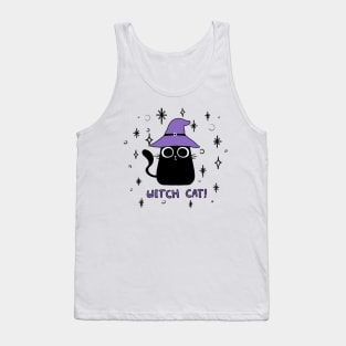 Halloween Witch Cat Tank Top